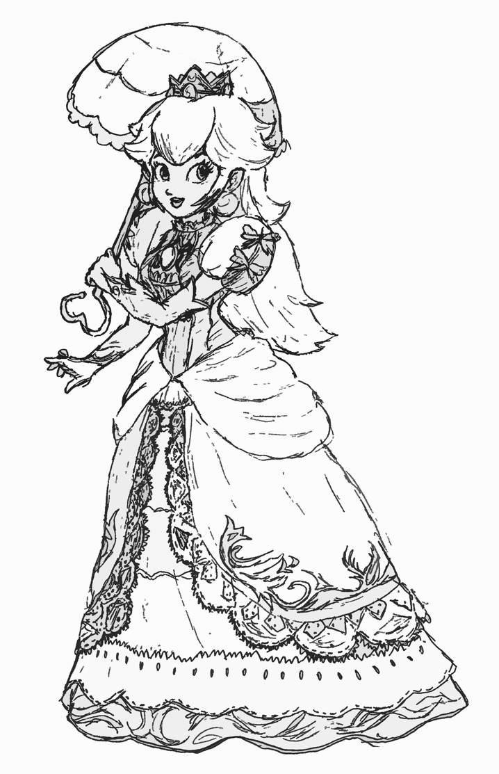 718x1113 Princess Peach Drawing - Princess Peach Drawing