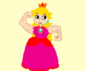 300x250 buff princess peach drawing - Princess Peach Drawing