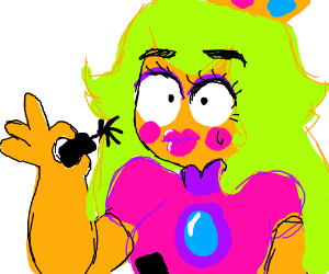 300x250 spray tan princess peach with bad makeup drawing - Princess Peach Drawing