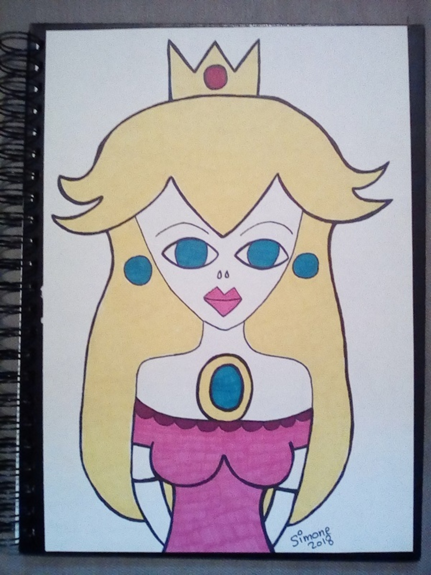 1440x1920 drawing princess peach - Princess Peach Drawing