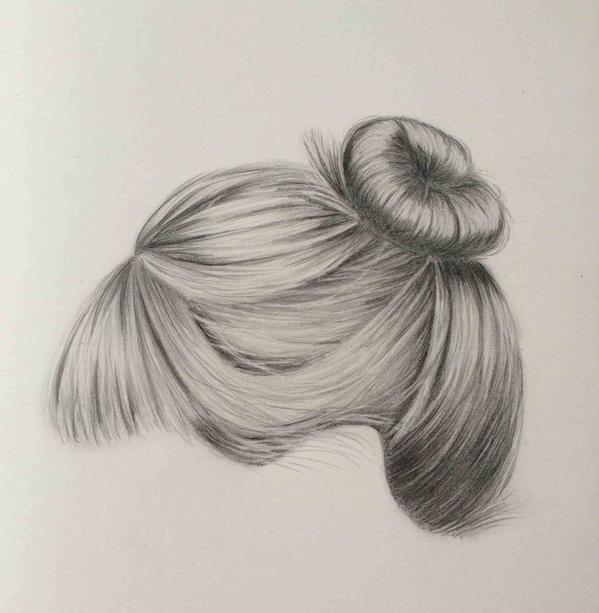 Волосы рисунок карандашом