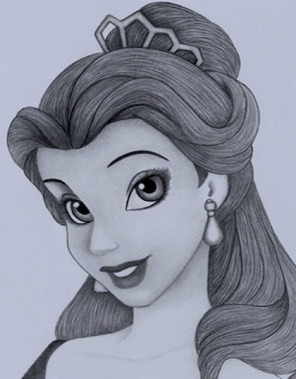 600x766 disney princesses pencil drawings - Princess Pencil Drawing