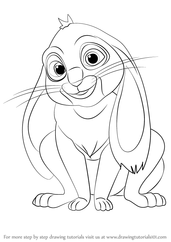 598x844 learn how to draw clover from sofia the first - Princess Sofia Drawing