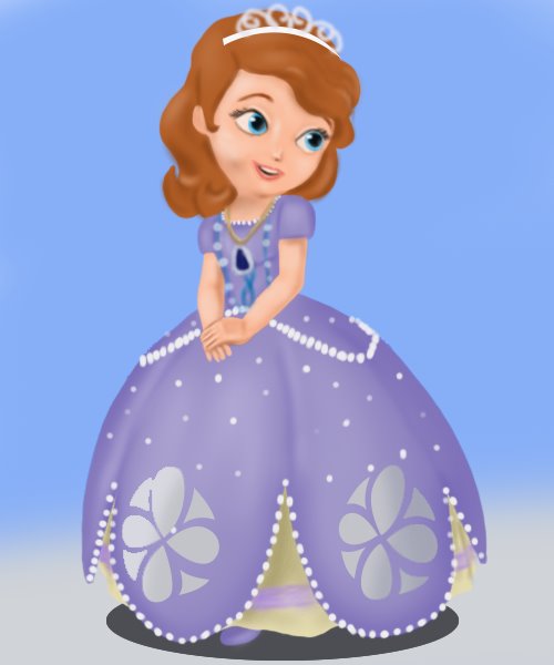 500x600 learn how to draw princess sofia from sofia the first - Princess Sofia Drawing
