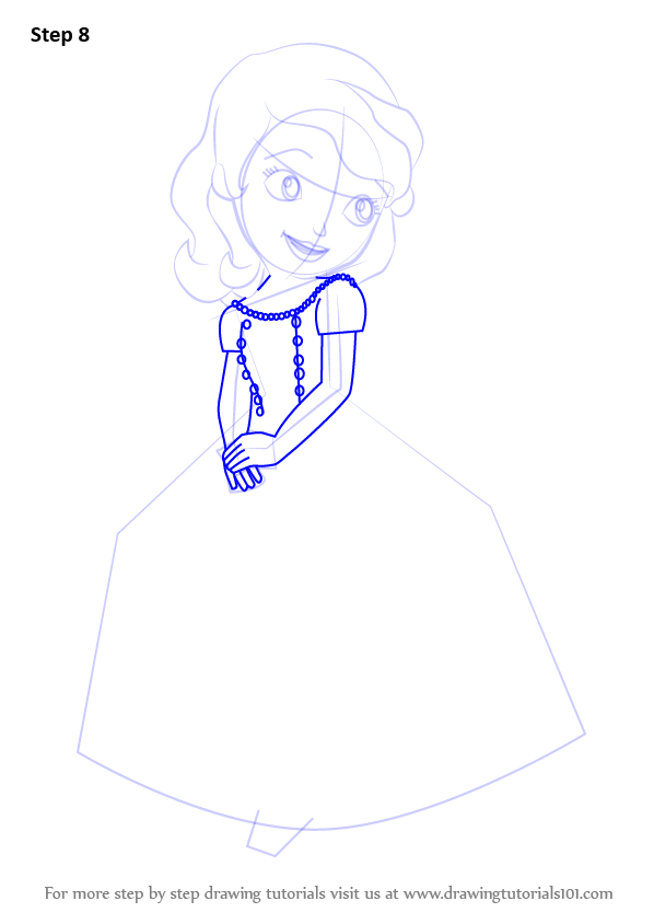 598x844 learn how to draw princess sofia from sofia the first - Princess Sofia Drawing