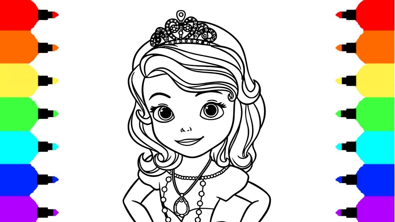 1280x720 sofia the first coloring pages l how to draw a princess sofia - Princess Sofia Drawing