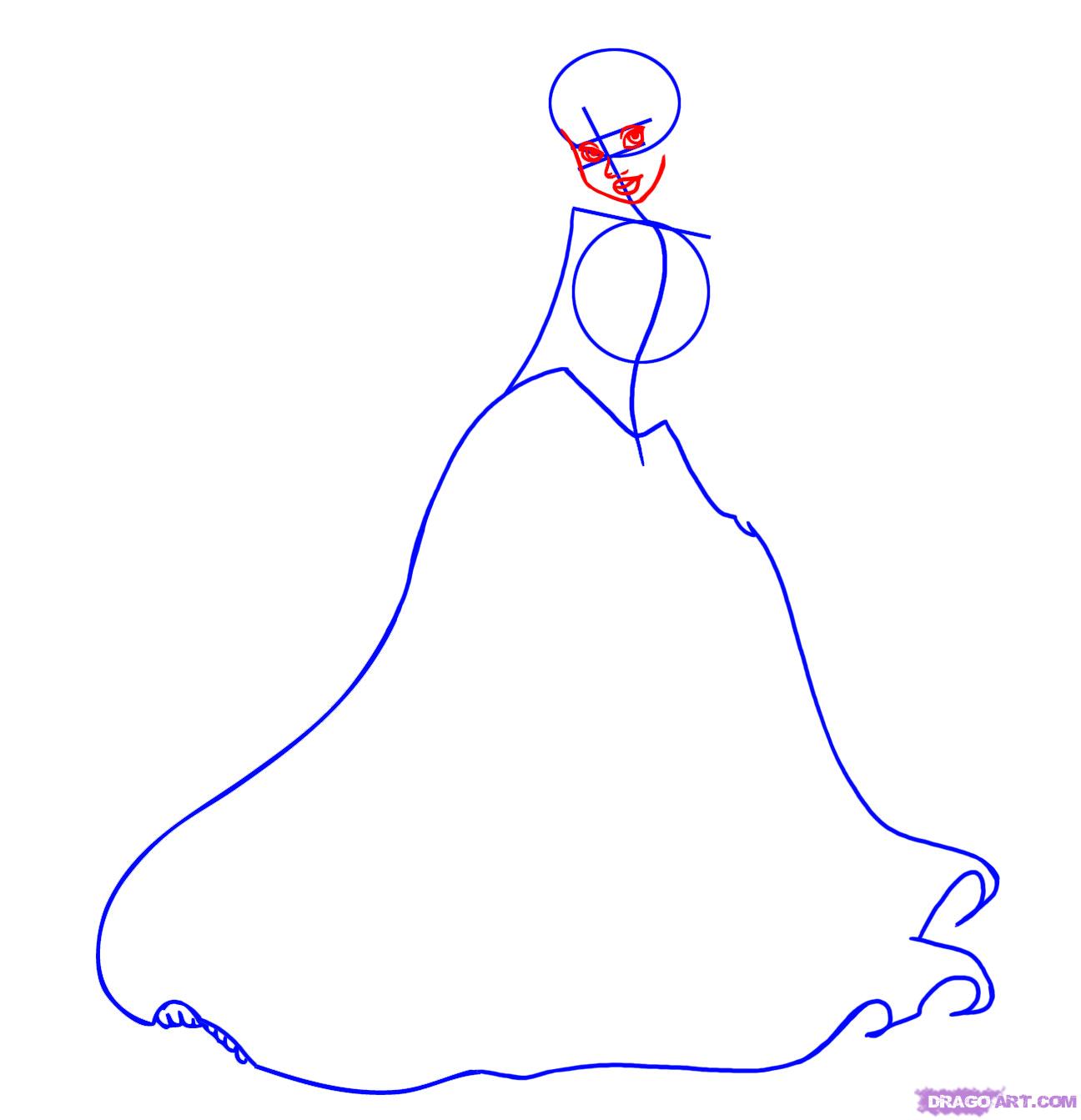 1296x1343 draw princess tiana, step - Princess Tiana Drawing