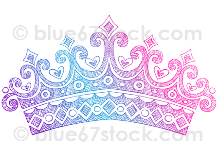 450x338 hand drawn sketchy princess tiara crown doodle drawing - Princess Tiara Drawing