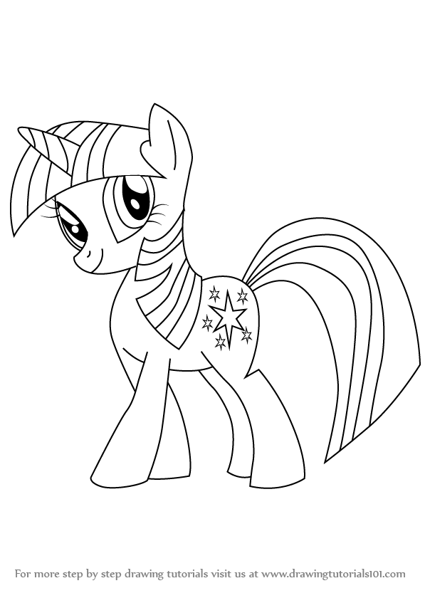 597x840 learn how to draw twilight sparkle from my little pony friendship - Princess Twilight Sparkle Drawing