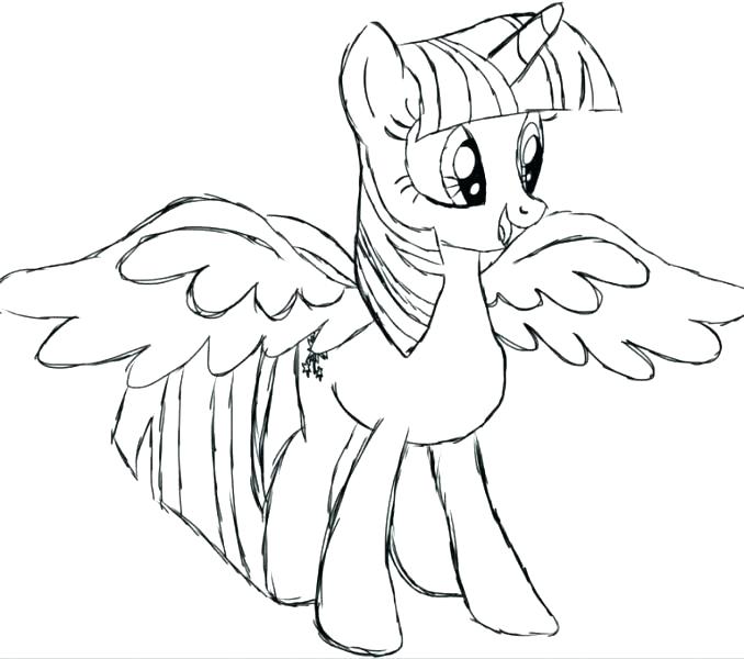 678x600 princess twilight sparkle coloring pages - Princess Twilight Sparkle Drawing