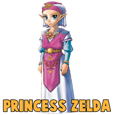 400x400 How To Draw Young Princess Zelda With Step - Princess Zelda Drawing
