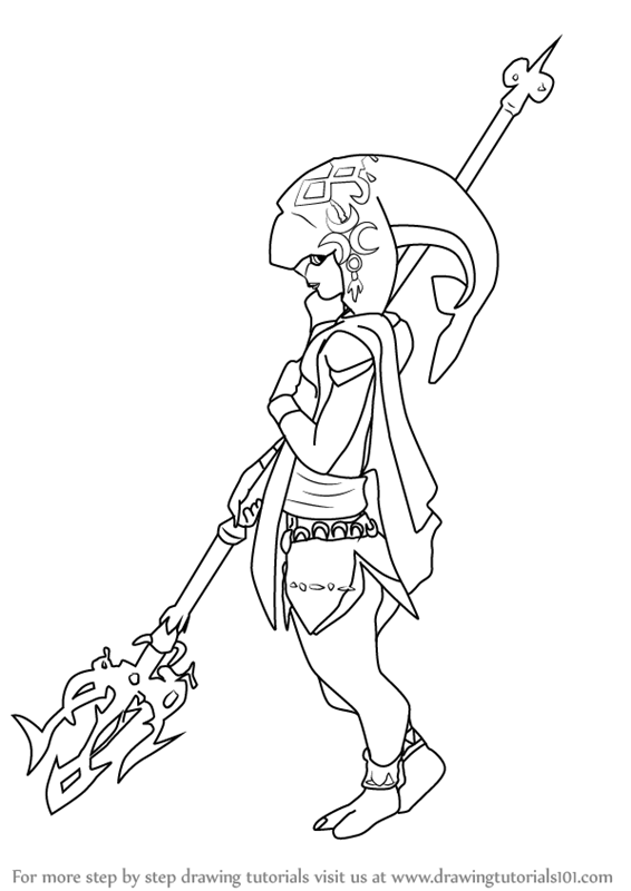 566x800 Learn How To Draw Mipha From The Legend Of Zelda - Princess Zelda Drawing