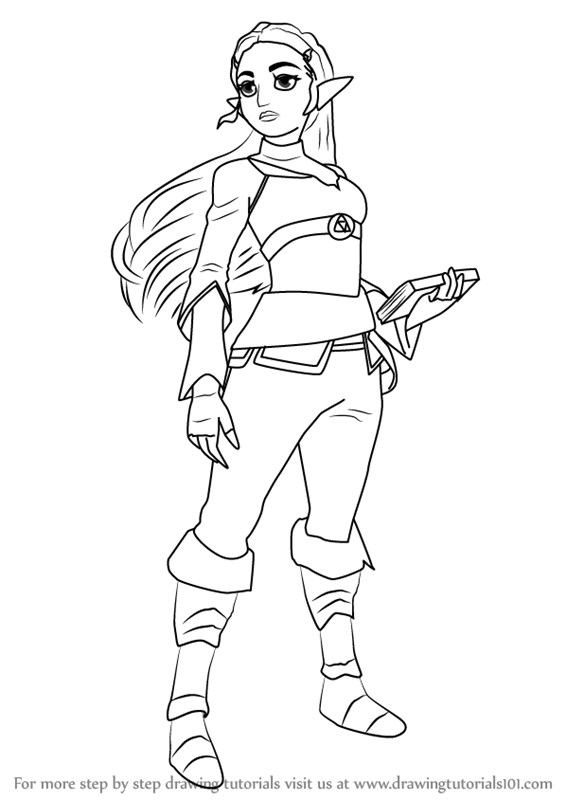 566x800 Learn How To Draw Princess Zelda From The Legend Of Zelda - Princess Zelda Drawing