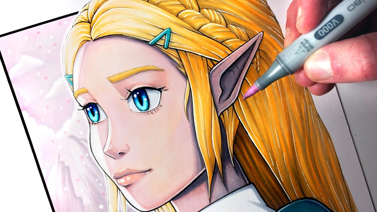 1280x720 Let's Draw Princess Zelda From The Legend Of Zelda Breath - Princess Zelda Drawing