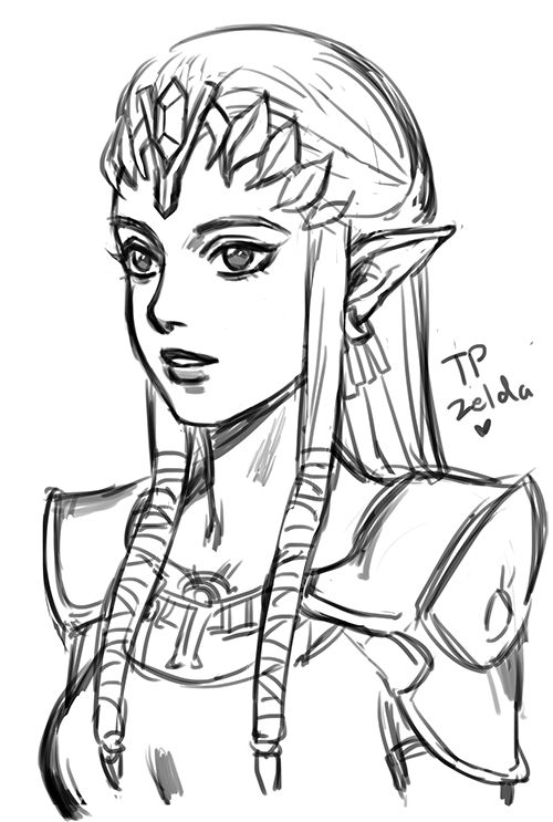 500x743 Loz - Princess Zelda Drawing