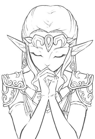 400x585 Princess Zelda - Princess Zelda Drawing