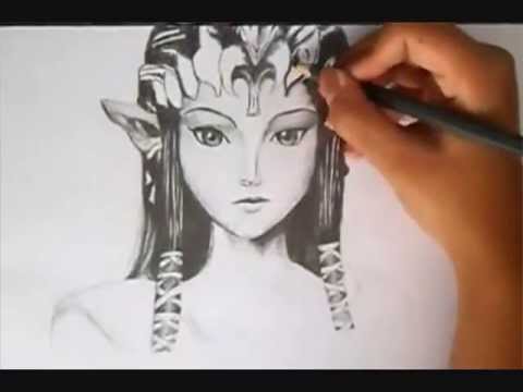 480x360 princess zelda drawing time lapse - Princess Zelda Drawing