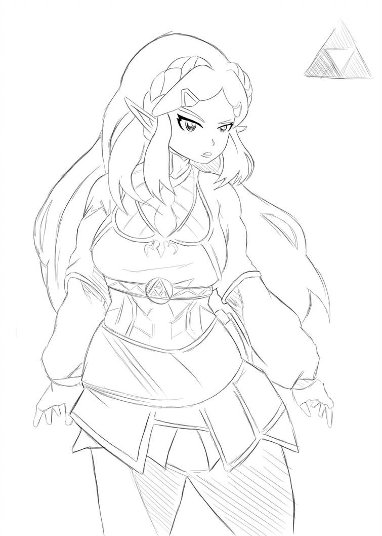 755x1058 Princess Zelda Drawing - Princess Zelda Drawing