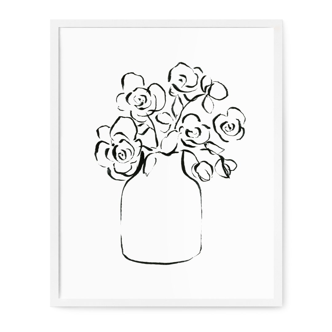 1080x1080 Floral Line Drawings - Print Drawing
