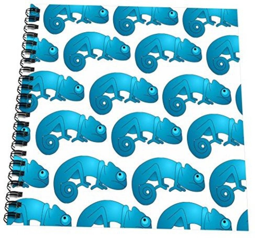 832x779 Db Cute Light Blue Chameleon Print Drawing Book - Print Drawing