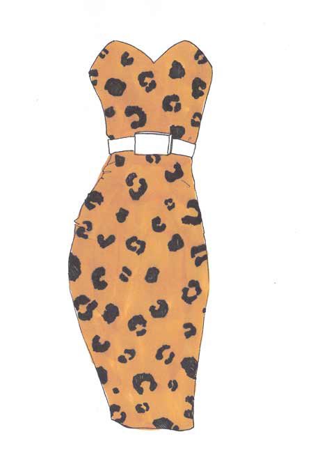 450x676 How To Draw Leopard Print I Draw Fashion - Print Drawing