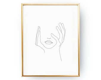 340x270 Line Drawing Print Etsy - Print Drawing