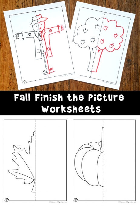 462x682 fall finish the picture symmetry drawing worksheets woo! jr - Printable Drawing Activities