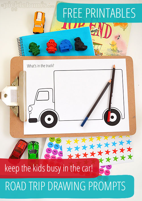 500x707 road trip drawing prompts - Printable Drawing Activities