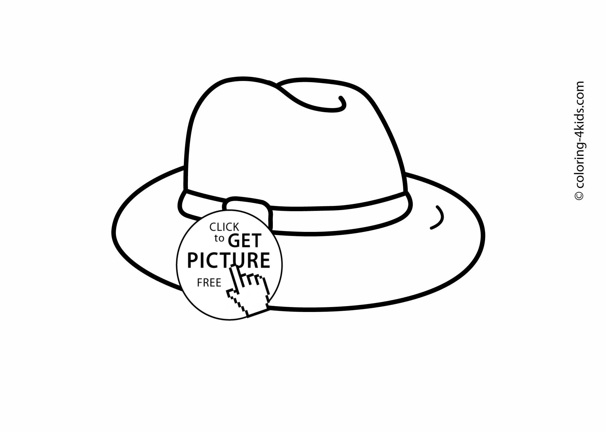 2079x1483 Hat Coloring Pages For Kids, Printable Drawing Coloing - Printable Drawing Pages