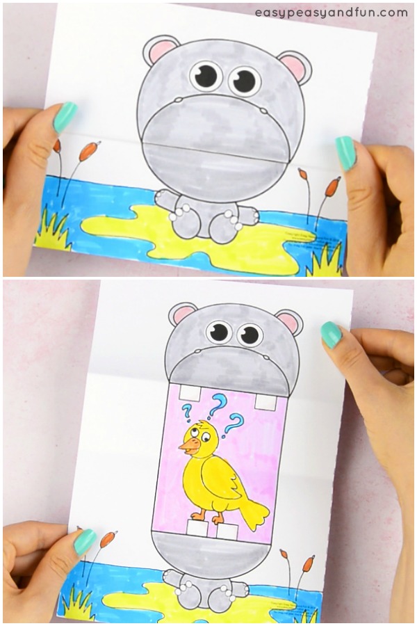 600x900 surprise big mouth hippo printable - Printable Drawing Paper