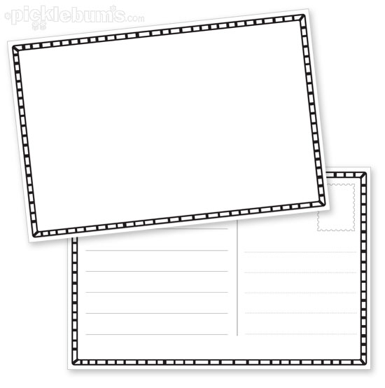 550x554 draw your own postcard - Printable Drawing Paper