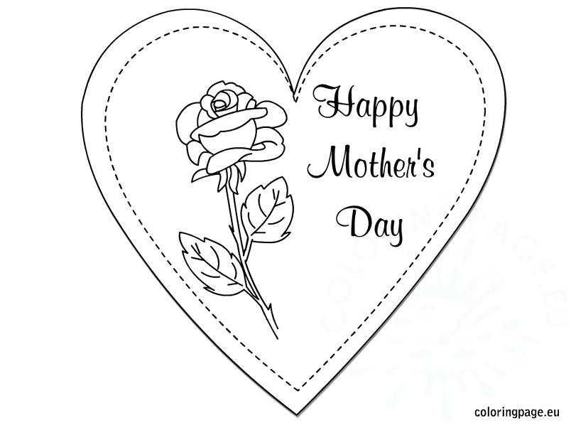 804x595 Happy Mothers Day Cards Coloring Pages Sheets Card Printable Free - Printable Drawing Sheets