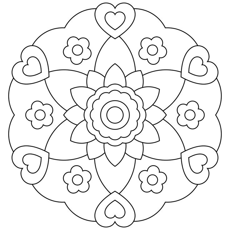 736x736 free printable mandalas for kids coloring mandalas for kids - Printable Drawings For Kids