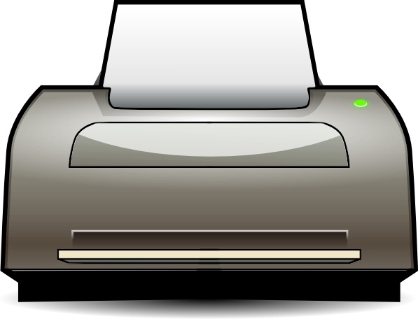 597x456 Inkjet Printer Clip Art Free Vector In Open Office Drawing - Printer Drawing