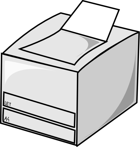 569x598 laser printer clip art free vector in open office drawing - Printer Drawing