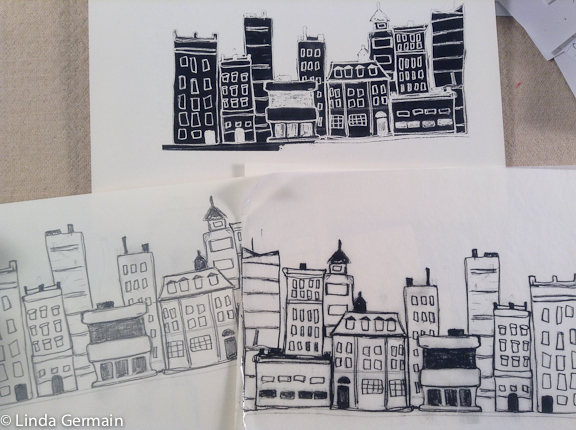 576x430 Computer Print Out Of Drawing For Printmaking - Printmaking Drawing