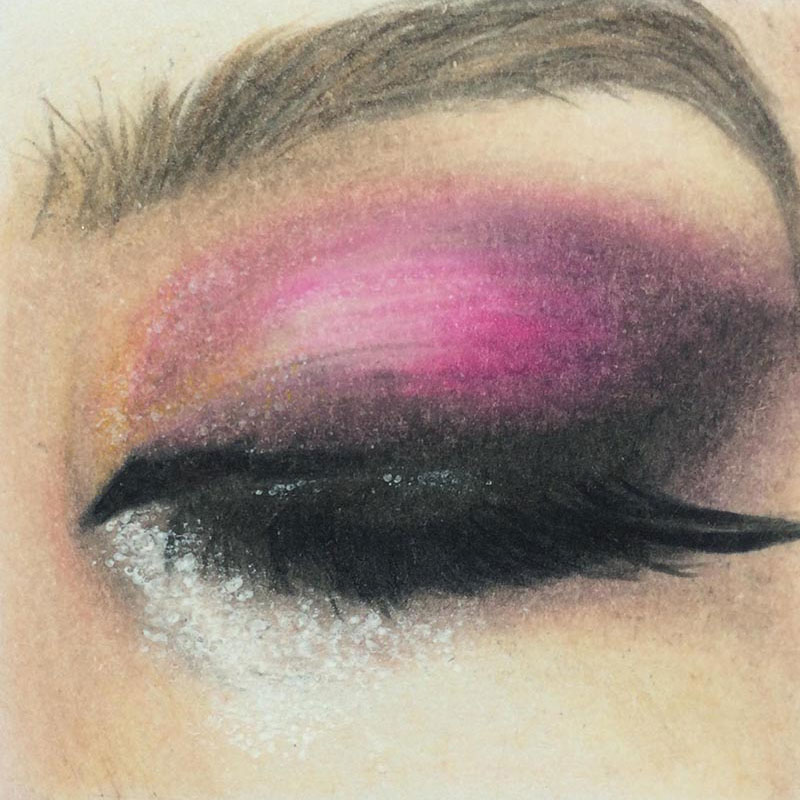 800x800 long lashes coloured pencil drawing sophie's sketchbook - Prismacolor Drawings