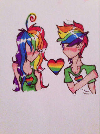 320x426 I Bought Some Prismacolor Markers So I Decided To Do A Cute Lgbt - Prismacolor Marker Drawings