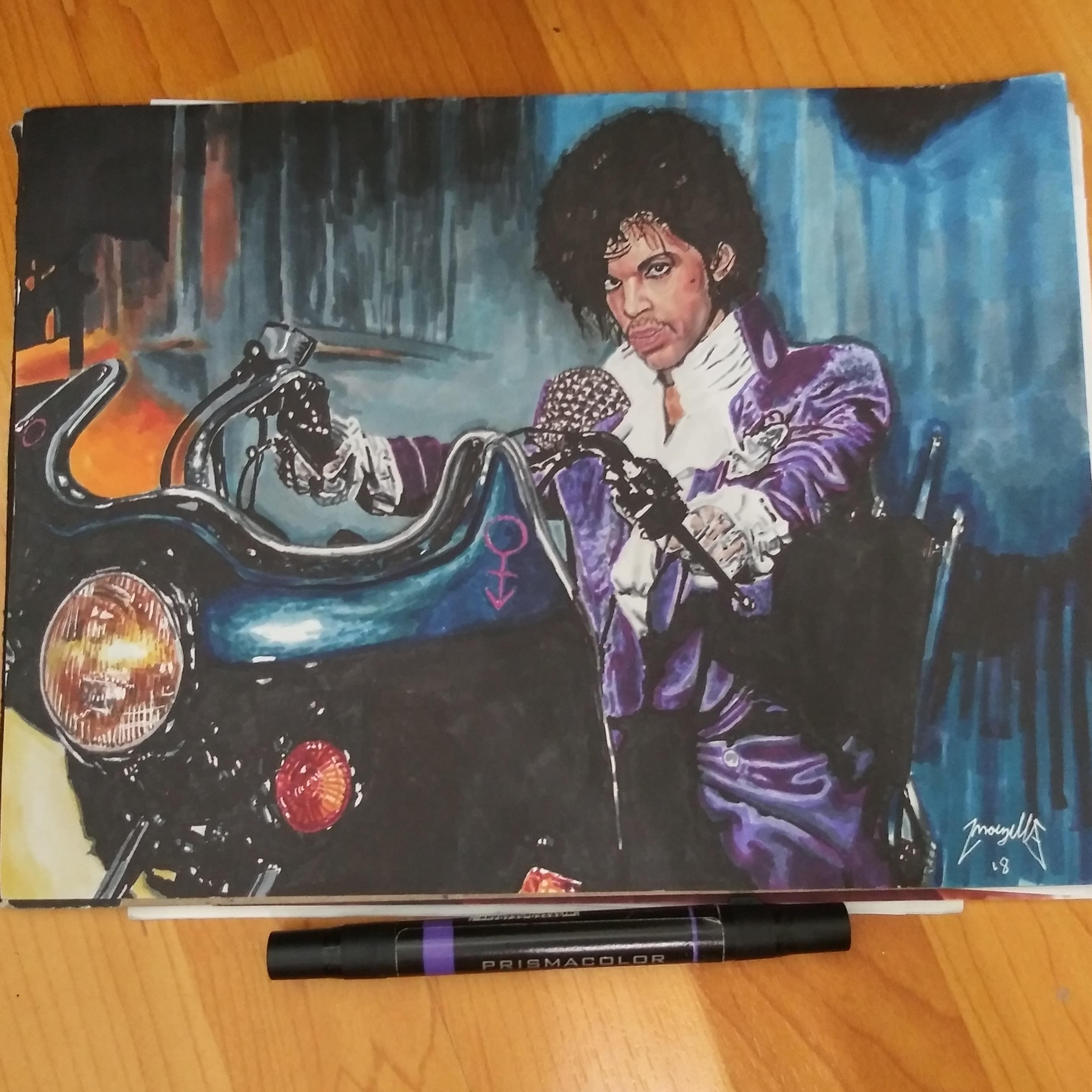 2857x2856 purple rain prismacolor marker drawing - Prismacolor Marker Drawings
