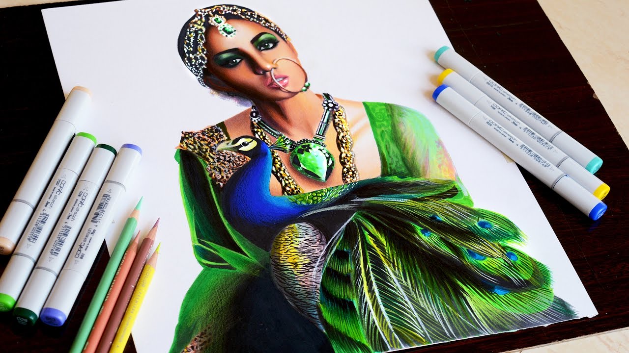 1280x720 Queen Emerald - Prismacolor Marker Drawings