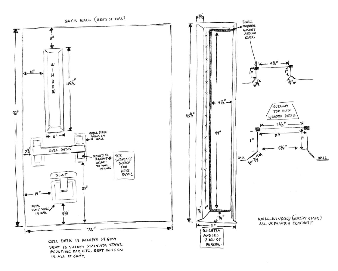 1123x900 drawings of the prison cell temporary services - Prison Cell Drawing