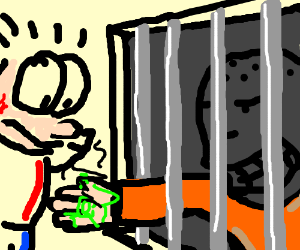 300x250 requesting a handshake trough a prison cell - Prison Cell Drawing