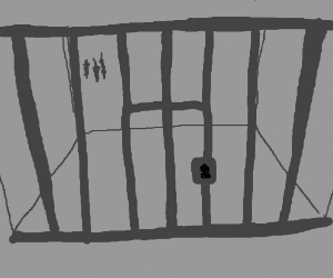 300x250 prison cell with counted days drawing - Prison Cell Drawing