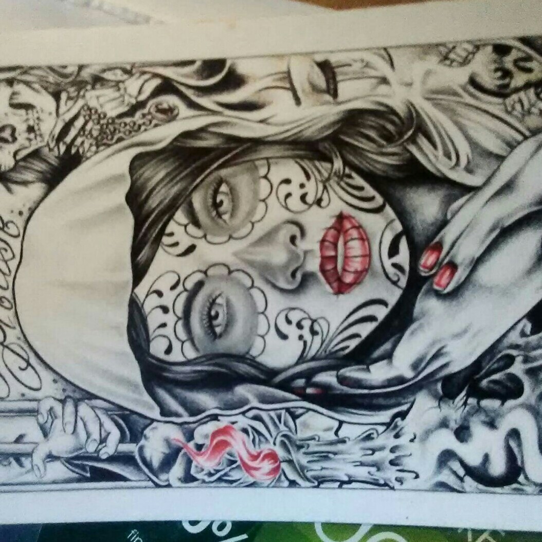1054x1054 marcos dltv la muerta,one of my drawings from prison tattoodo - Prison Drawings