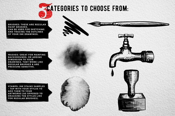 580x386 set procreate ink brushes - Procreate Drawing Brushes