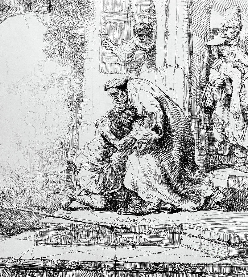804x900 return of the prodigal son drawing - Prodigal Son Drawing