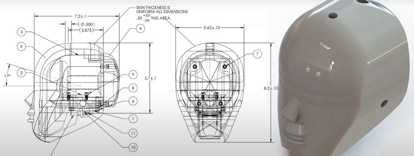 840x317 product design development drawings modeling - Product Drawing