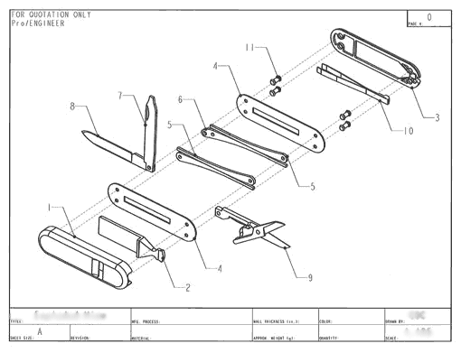 510x391 swiss army whistle knife - Product Drawing