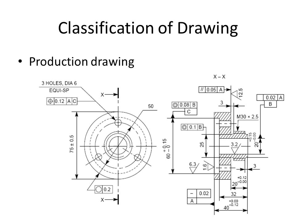 960x720 engineering drawing me ppt video online download - Production Drawing