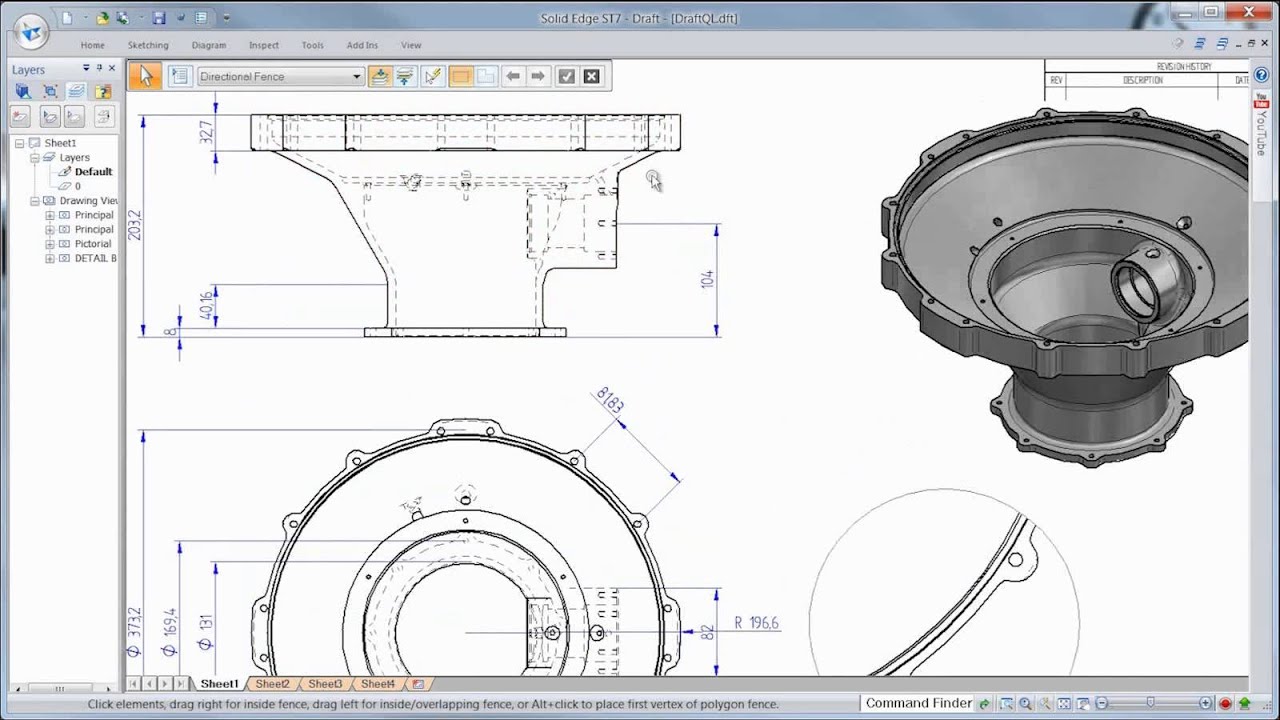 1280x720 solid edge drawing production - Production Drawing